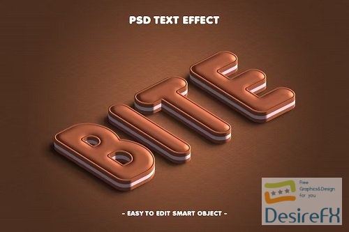 Chocolate Bite Editable Psd Text Effect - EKFYSRF
