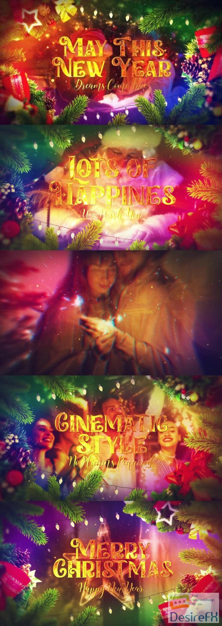 Videohive Christmas Intro Titles Opener Happy New Year MOGRT 48999860
