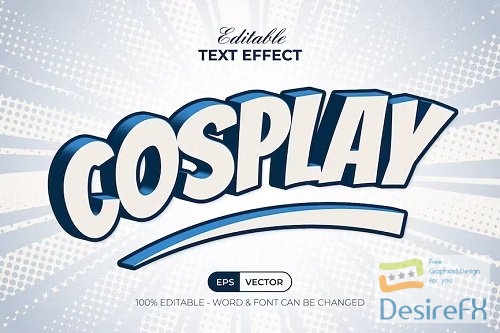 Cosplay Text Effect Comic Style - 91608819
