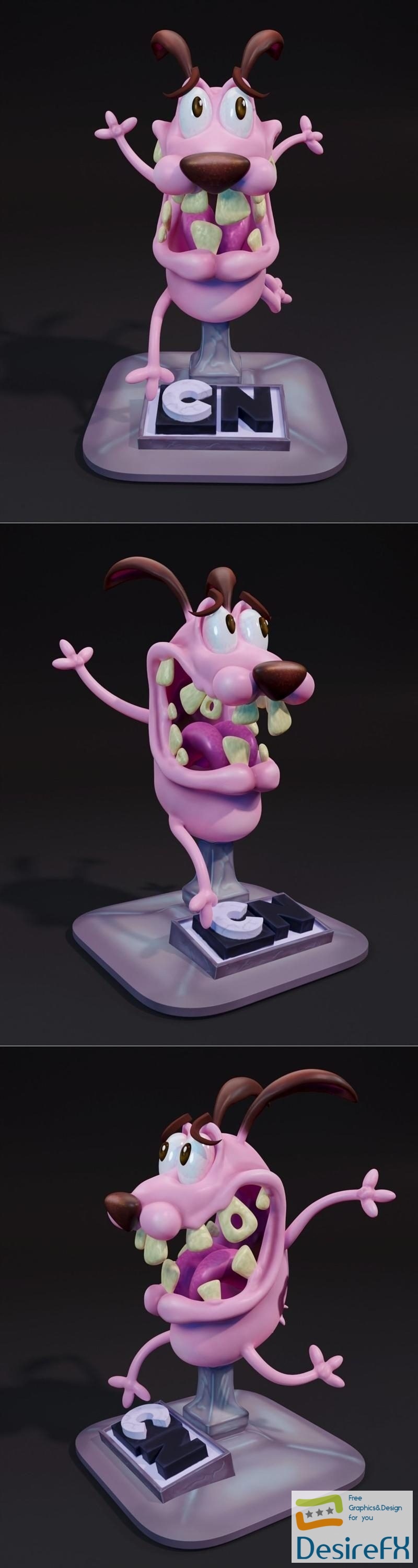 Courage the Cowardly Dog 3D Print