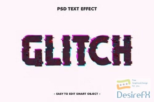 Distortion Glitch Editable Psd Text Effect - DM748RW