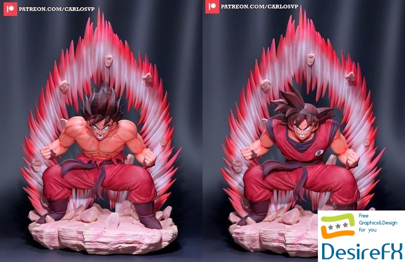 Dragon Ball - Goku Kaioken 3D Print