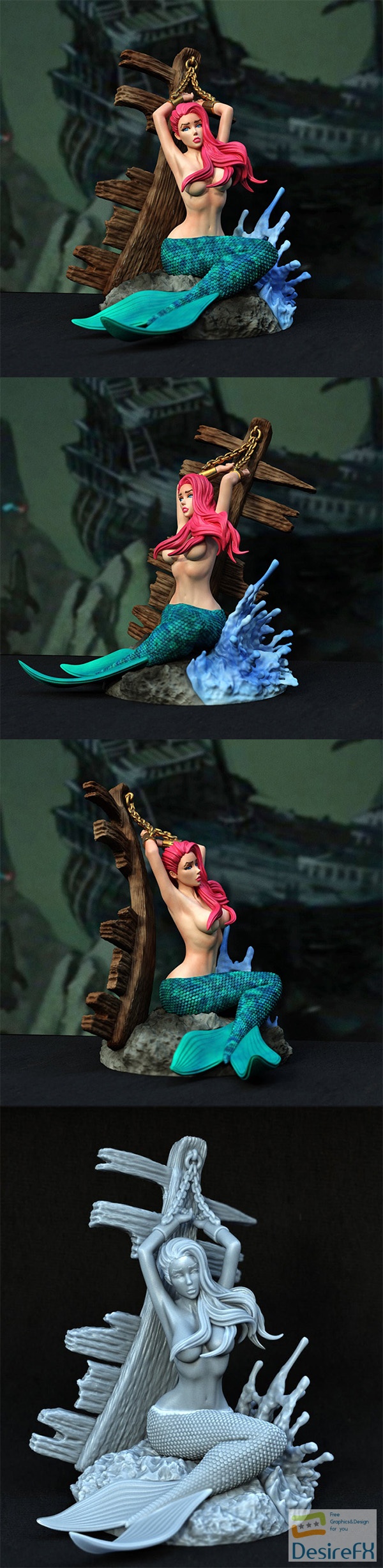 Exclusive – Mermaid – Ariel – 3D Print