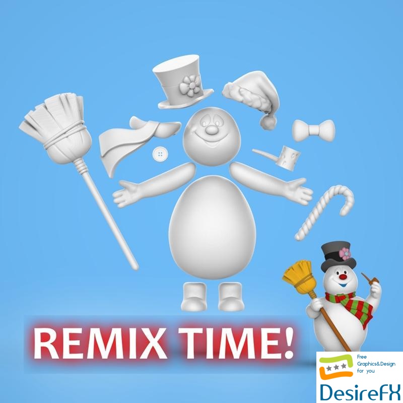 Frosty The Snowman - Remix 3D Print