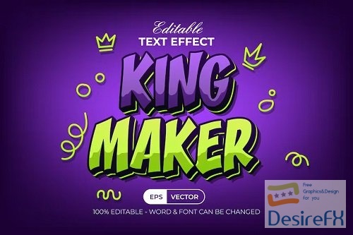 Fun Text Effect Sticker Style - 91564829