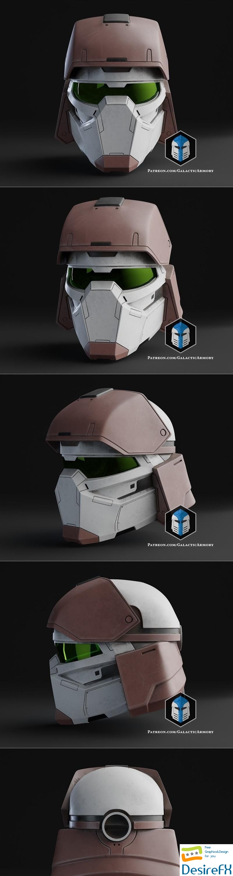 Galactic Spartan - Halo-Star Wars Helmet Mashup 3D Print