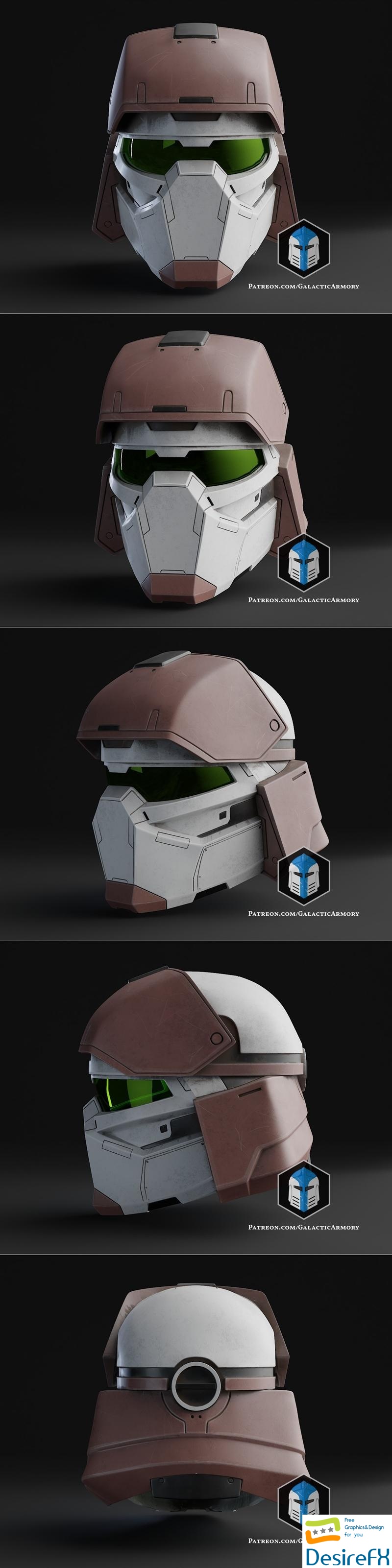 Galactic Spartan - Halo-Star Wars Helmet Mashup 3D Print