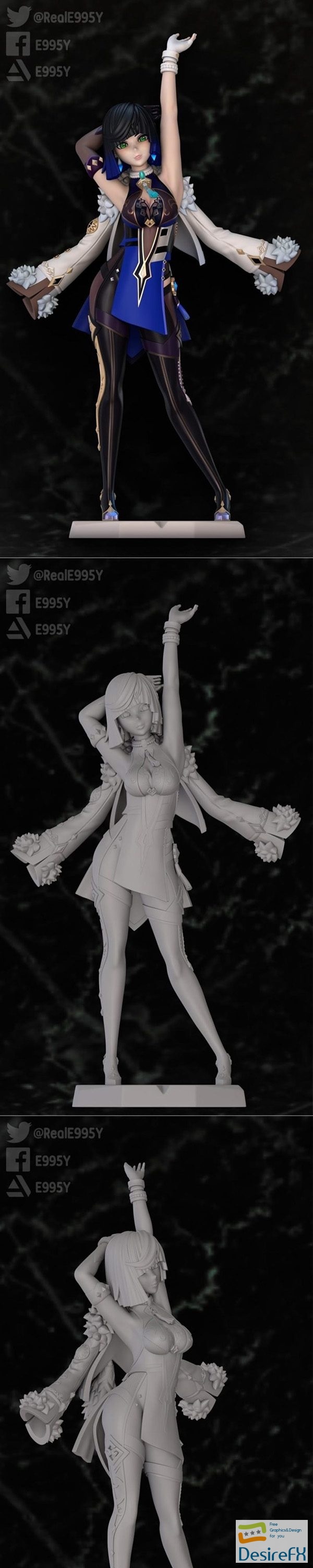 Genshin Impact – Yelan Figure – 3D Print