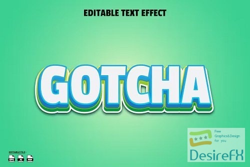 Gotcha editable text effect - 6NUJEC2