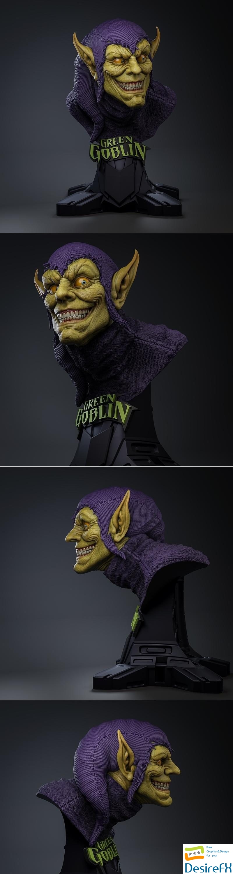 Green Goblin Bust 3D Print