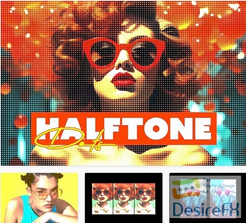 Halftone Dots Photo Effect - 91529827