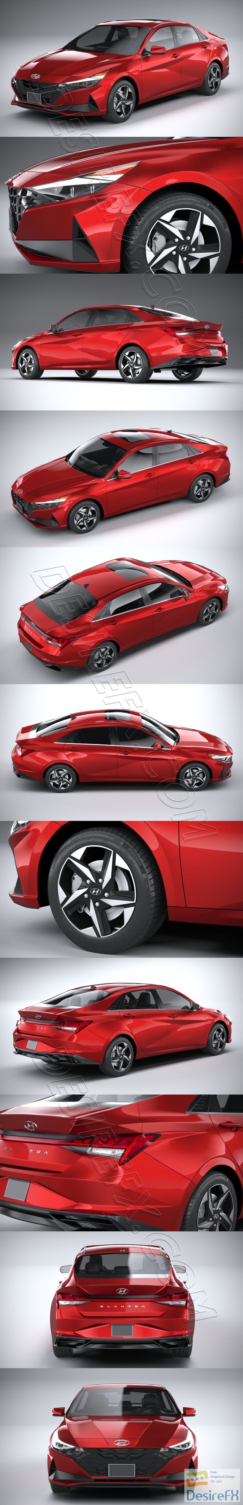 Hyundai Elantra 2021 3D Model