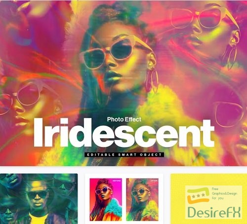 Iridescent Abstract Photo Effect Template - XPR6CZV