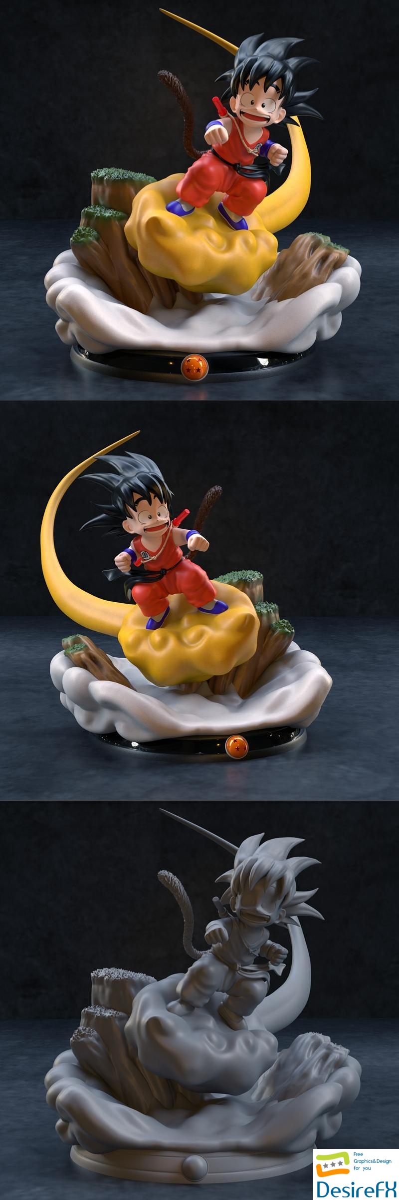 Kid Goku by Bley Marín 3D Print