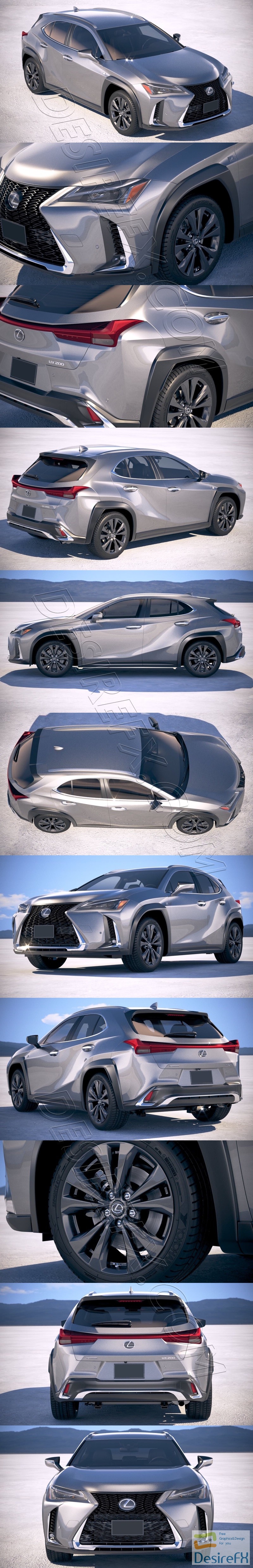 Lexus UX 2019 3D Model