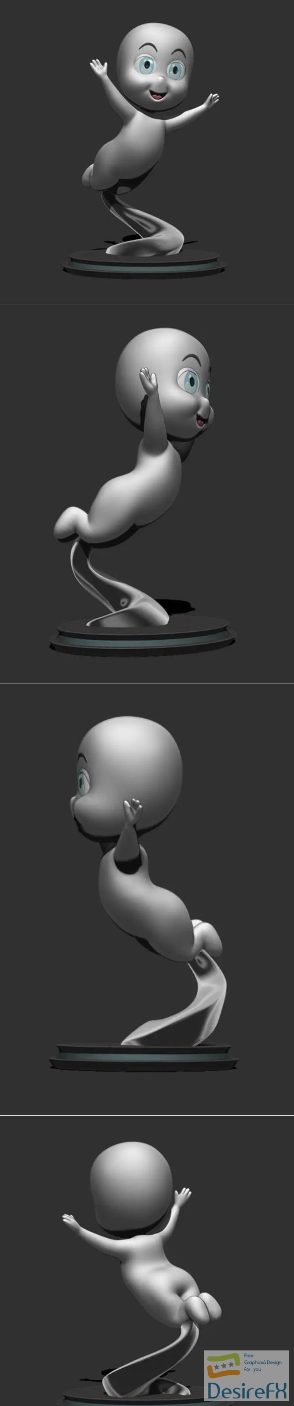 Little Big Head - Casper The Friendly Ghost 3D Print