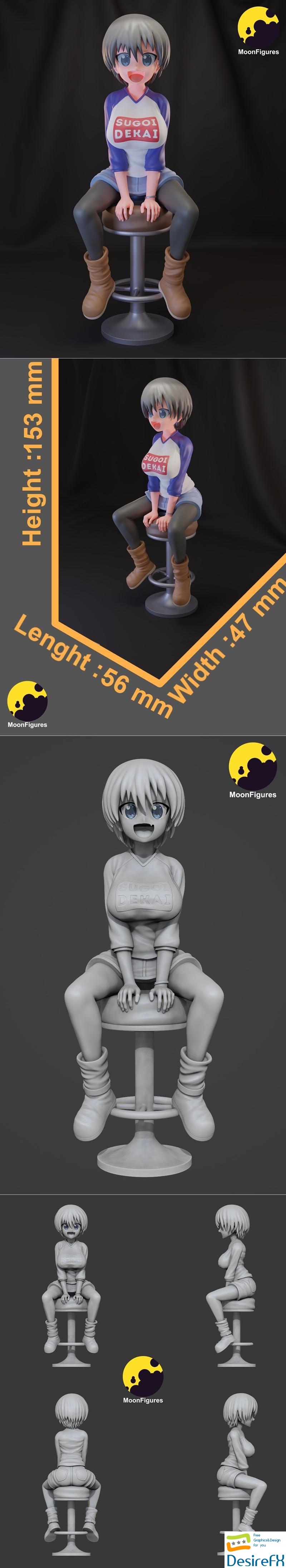 MoonFigures - Uzaki 3D Print