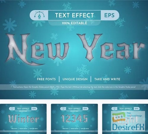New Year - Editable Text Effect - 91567223