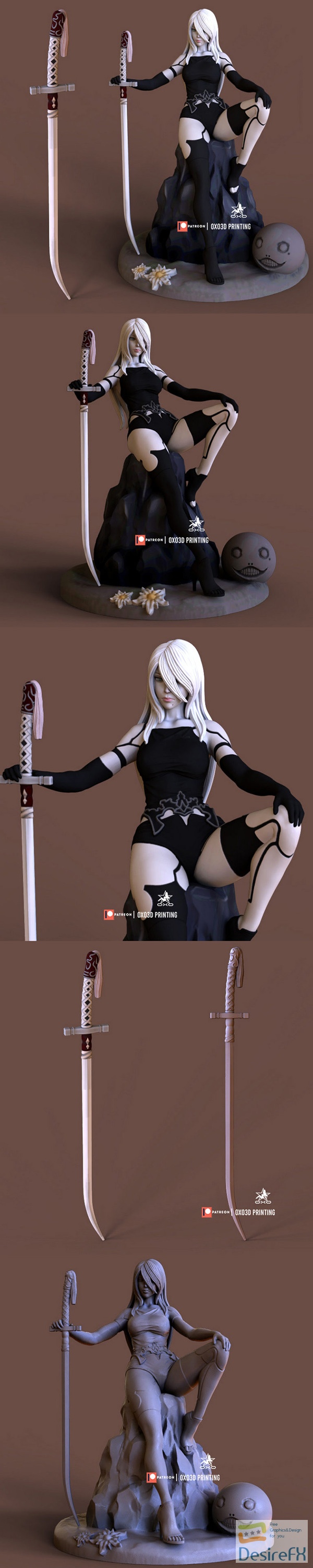 Nier Automata A2 Sword Cosplay – 3D Print