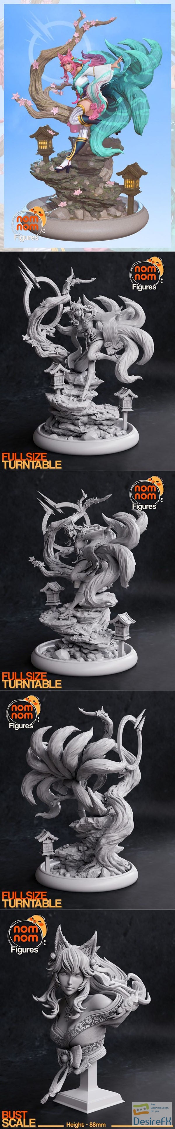Nomnom Figures – Ahri Spirit Blossom from League of Legends – 3D Print