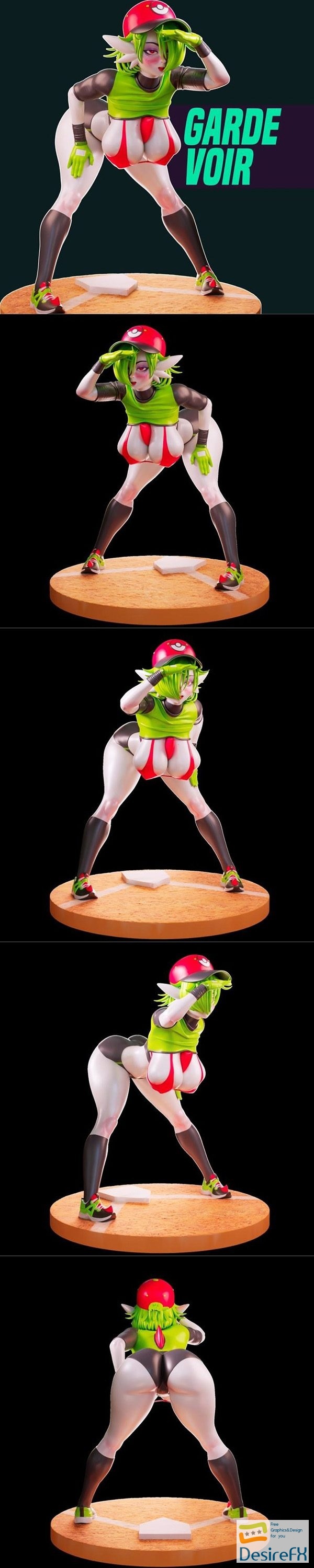 Officer Rhu – Gardevoir Baseball – 3D Print