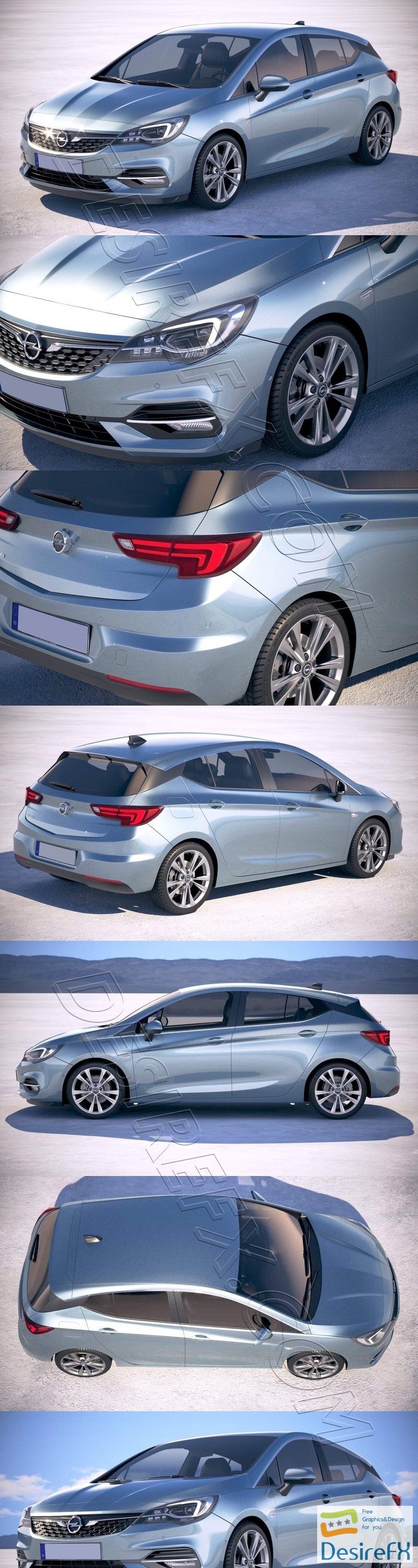 Opel Astra 2020 3D Model