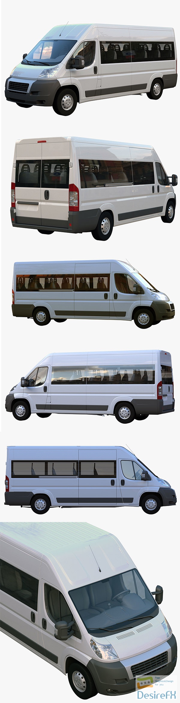 Passenger Minibus L4H3 3D Model
