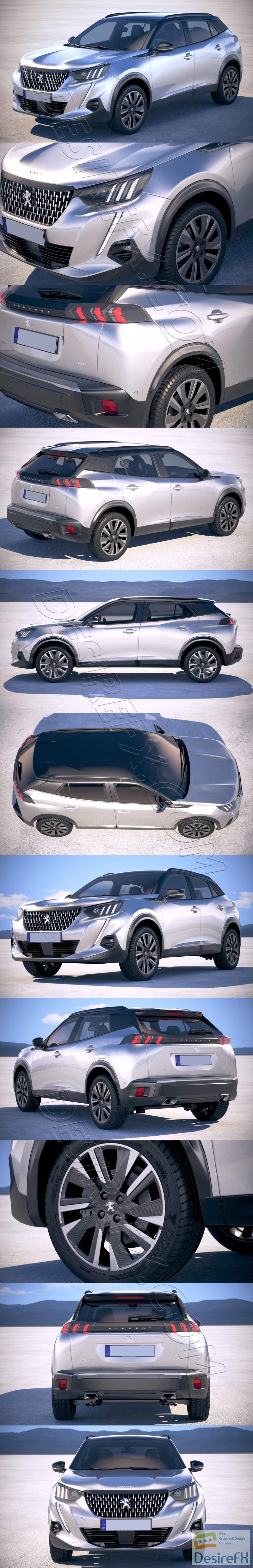 Peugeot 2008 2020 3D Model