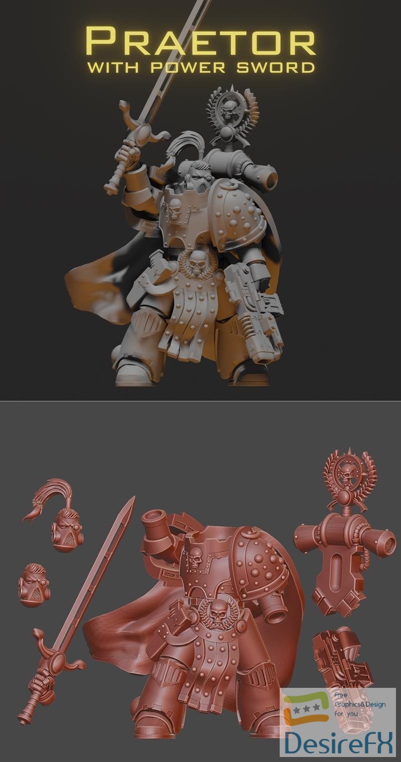 Praetor with power sword 3D Print