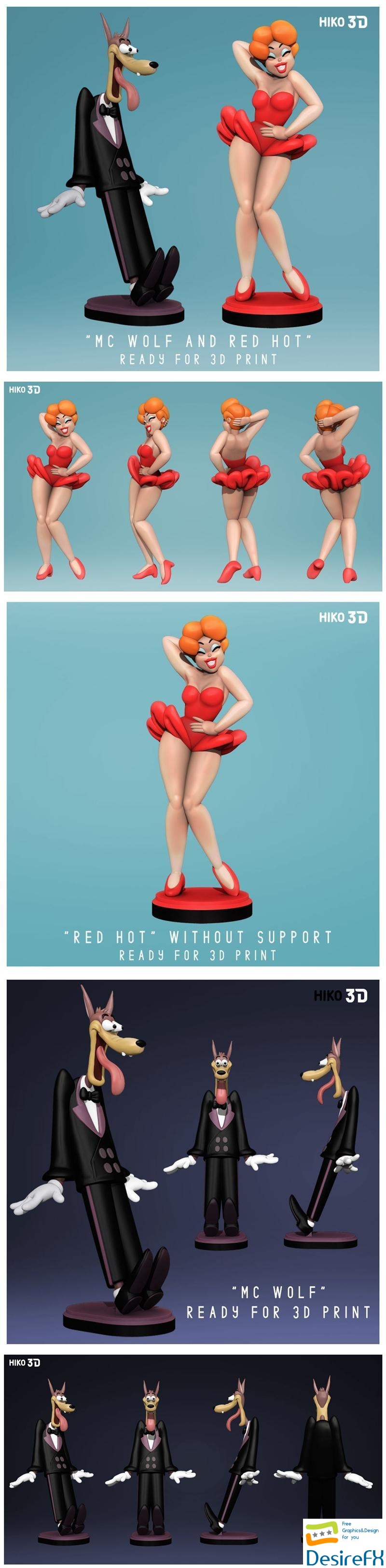 Red Hot Riding Hood and McWolf - Tex Avery 3D Print