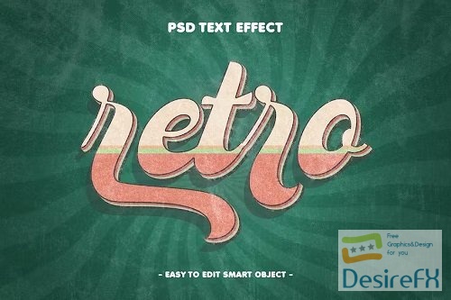 Retro Layer Style PSD Text Effect - M2ULMPJ