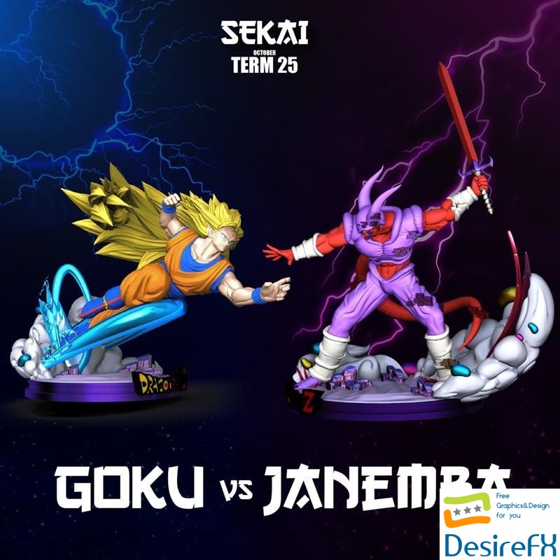 Sekai – Goku and Janemba Statue and Bust 3D Print