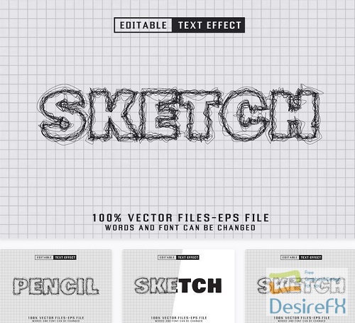 Sketch Editable Text Effect - CQVC96Z