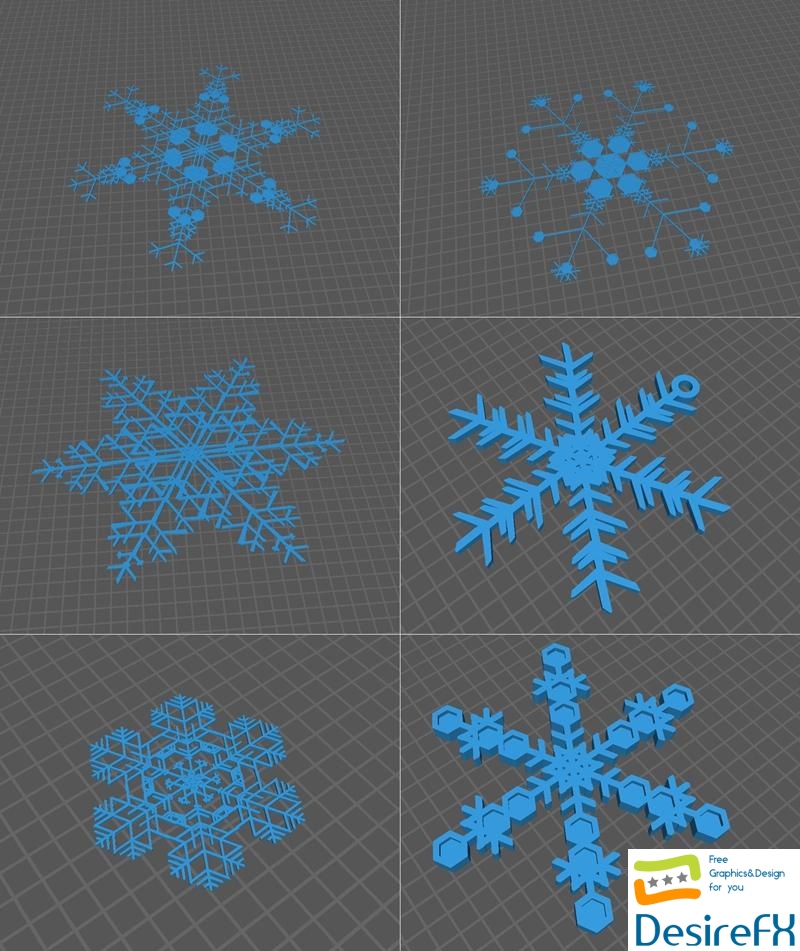 Snowflake Pack 3D Print