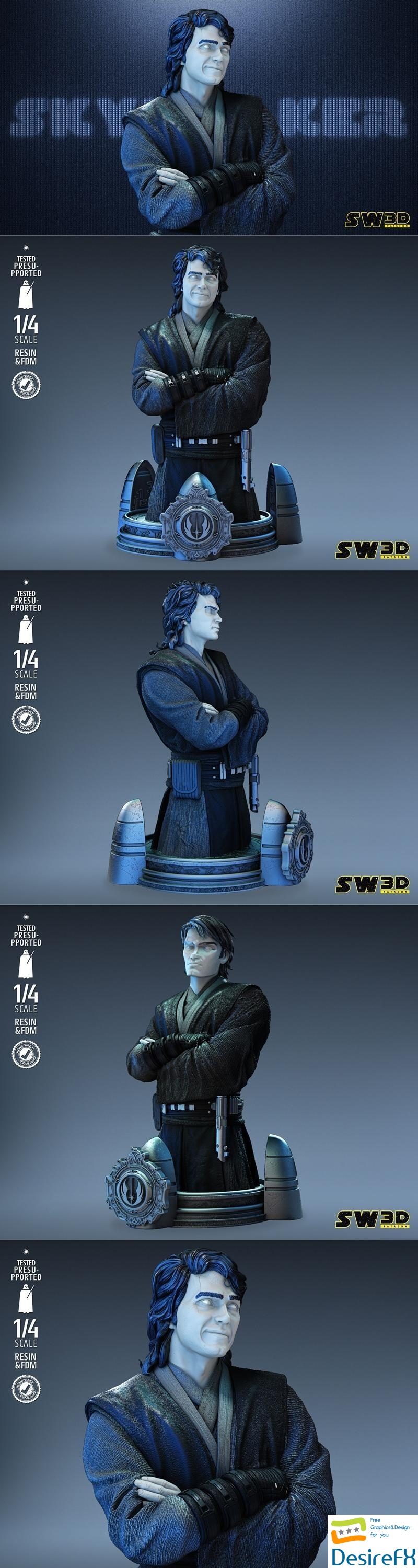 Star Wars - Anakin Bust 3D Print