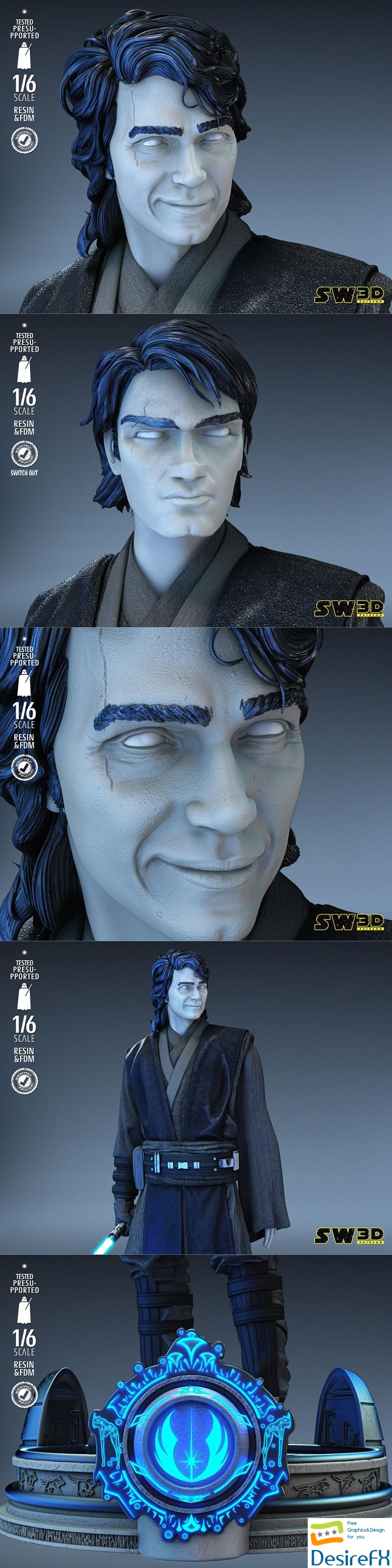 Star Wars - Anakin Sculpture 3D Print
