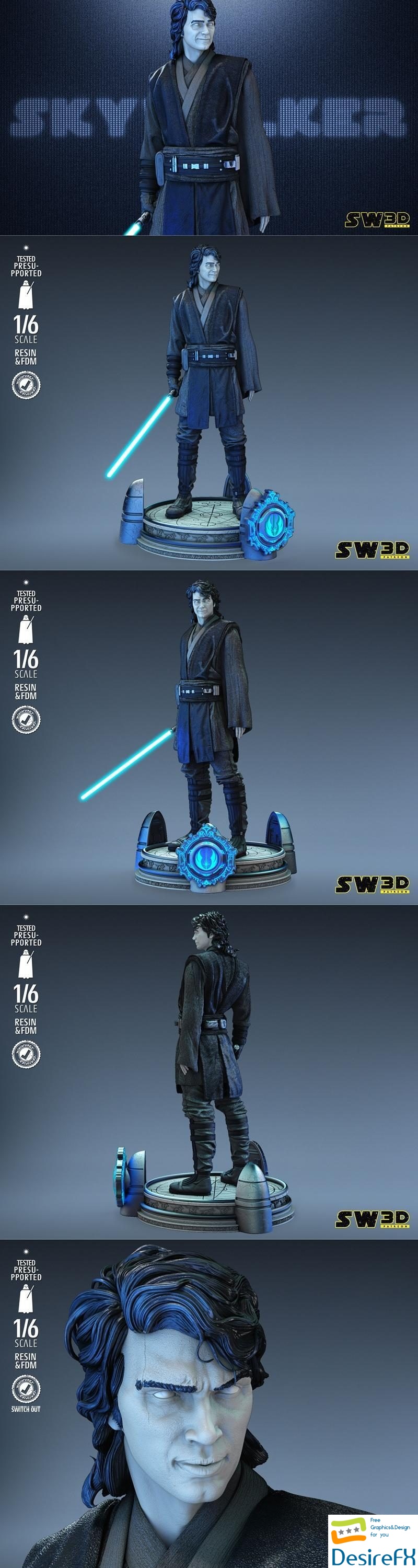 Star Wars - Anakin Sculpture 3D Print