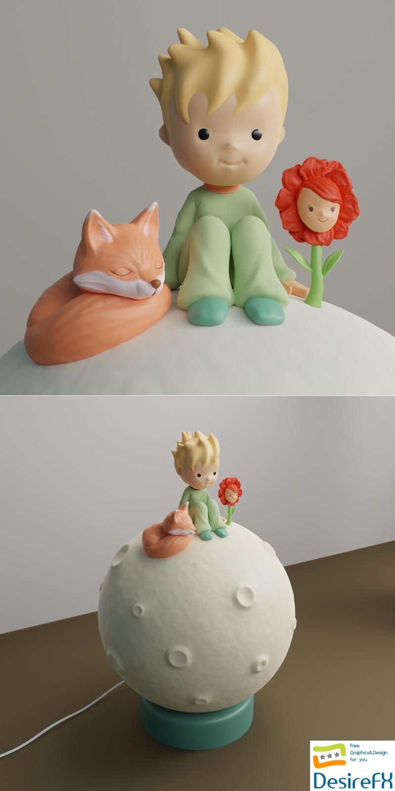 The Little Prince Lamp 3D Print