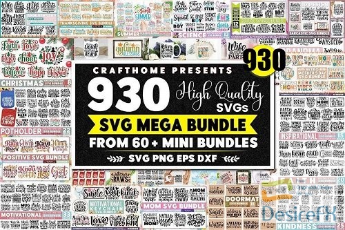 The Mega SVG Bundle - 62 Premium Graphics