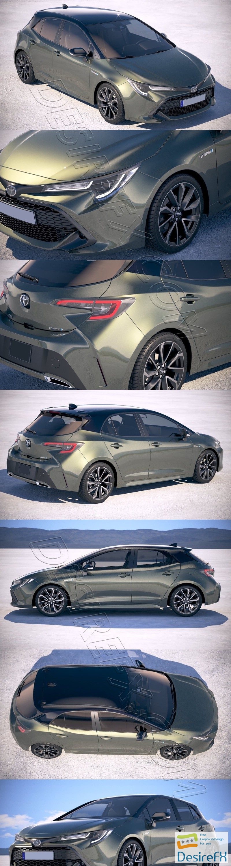 Toyota Auris 2019 3D Model