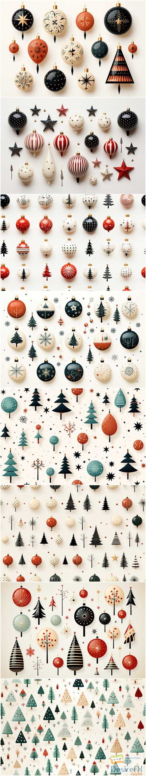 Vector seamless pattern of christmas tree abstract forest trees cute pattern with trees for textiles