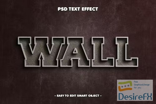 Wall Concrete 3D Layer Style PSD Text Effect - MEPH6TF