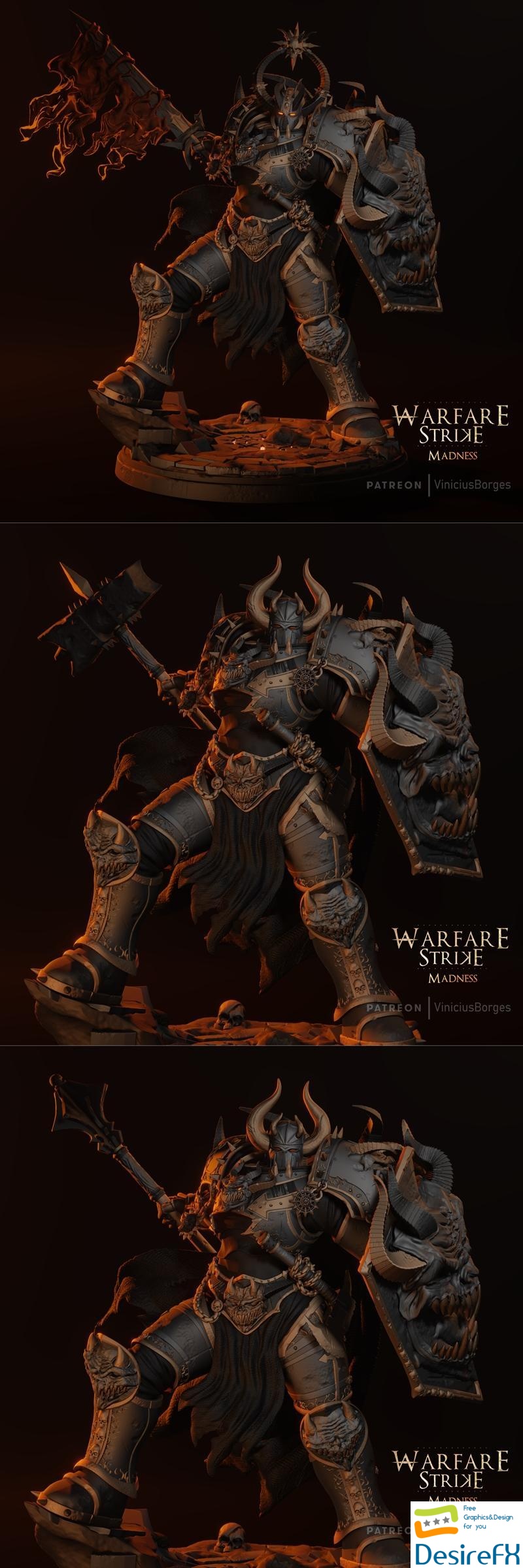 Warfare Strike - Madness - Warrior 3D Print