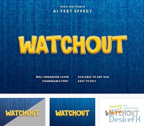Watchout Text Effect - UPDXE52