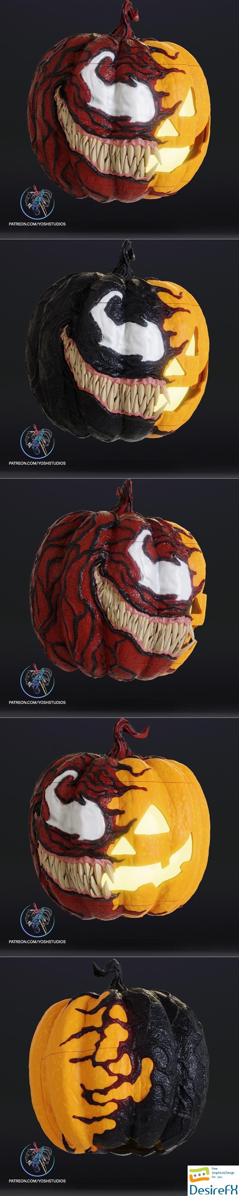 Wearable Pumpkin Head 3D Print