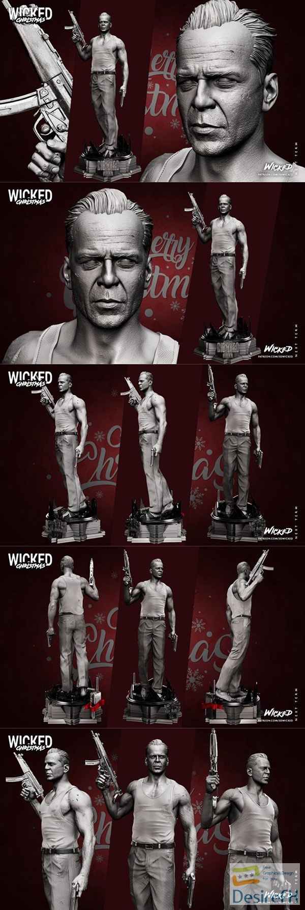 Wicked – John McClane Statue – 3D Prin