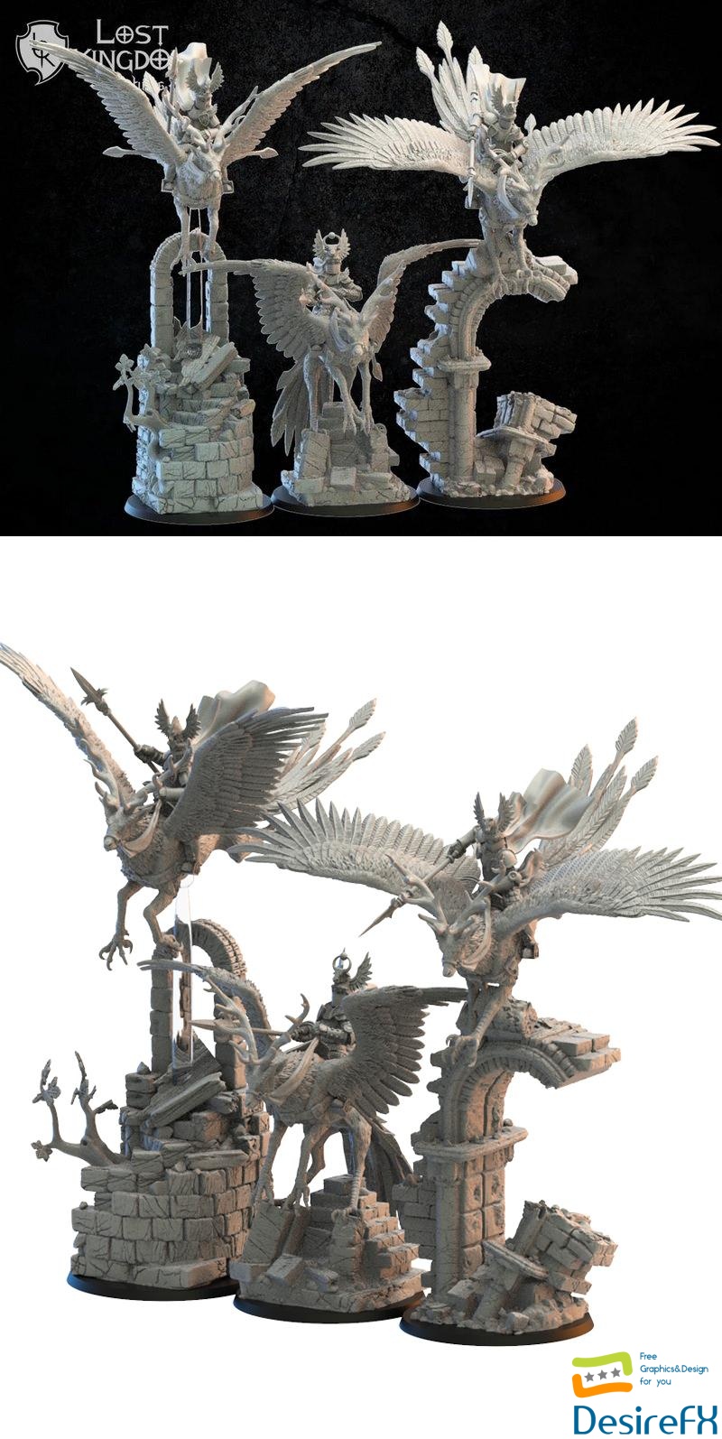 Wind Knights with Alternative Mount - 3D Print