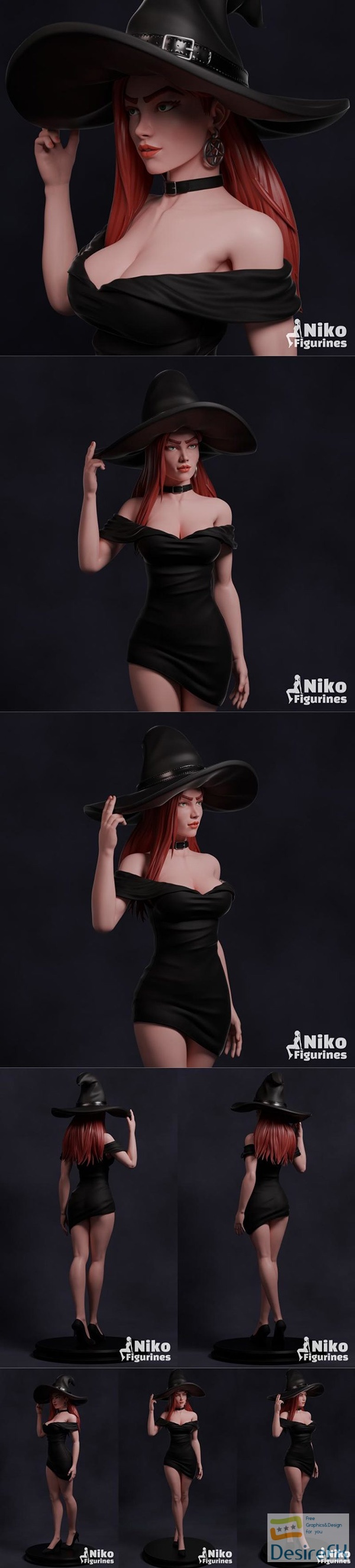 Witch by Niko Figurines – 3D Print