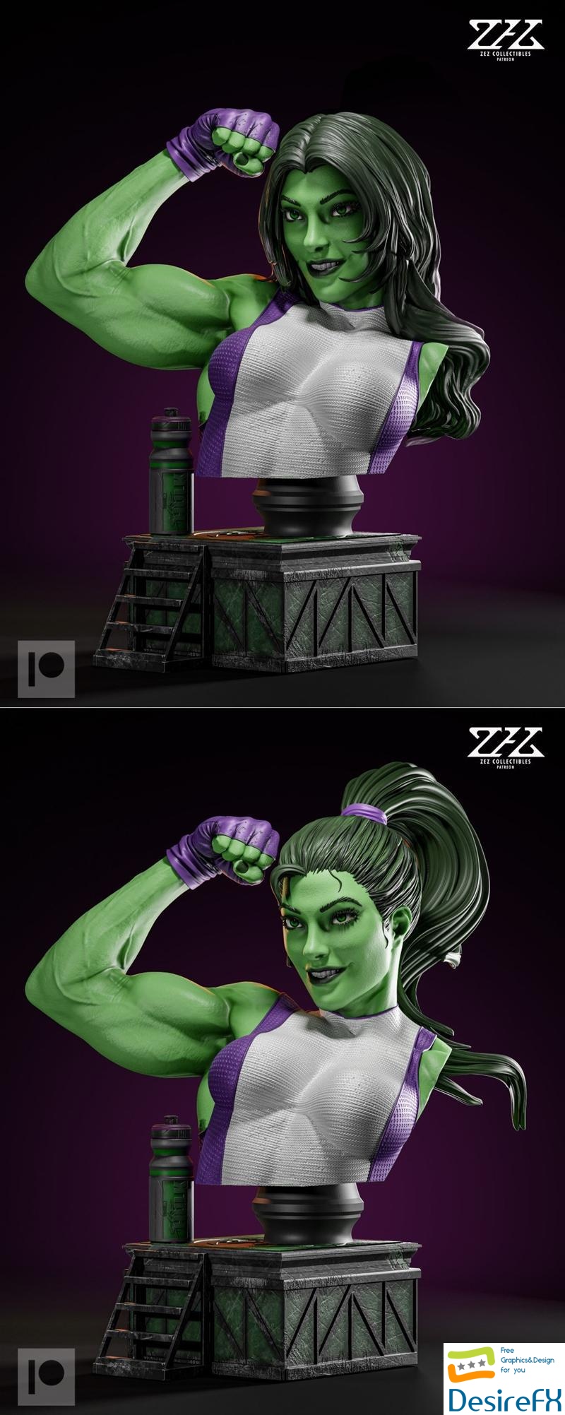 ZEZ Studios – She-Hulk Bust 3D Print