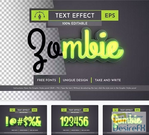 Zombie - Editable Text Effect - 91558654